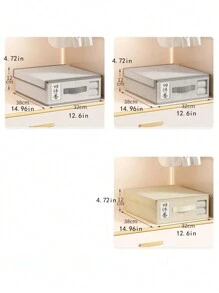 无纺布床上用品收纳盒，家庭收纳解决方案，适用于床单、毯子和床上用品，可折叠抽屉收纳袋，学校收纳袋，教师收纳袋，抽屉衣柜收纳袋，壁橱收纳袋，绗缝袋，床下收纳盒，隔断式衣物收纳袋，家庭卧室衣物收纳盒，收纳容器，大容量收纳盒，卧室宿舍收纳箱，用于存放毯子、床上用品、棉被、枕头玩具 - 白色 - 查看 4