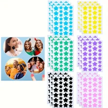Pegatinas correctoras para la cara en forma de estrella lindas en múltiples colores, 6 piezas / paquete - Multicolor - Ver 3