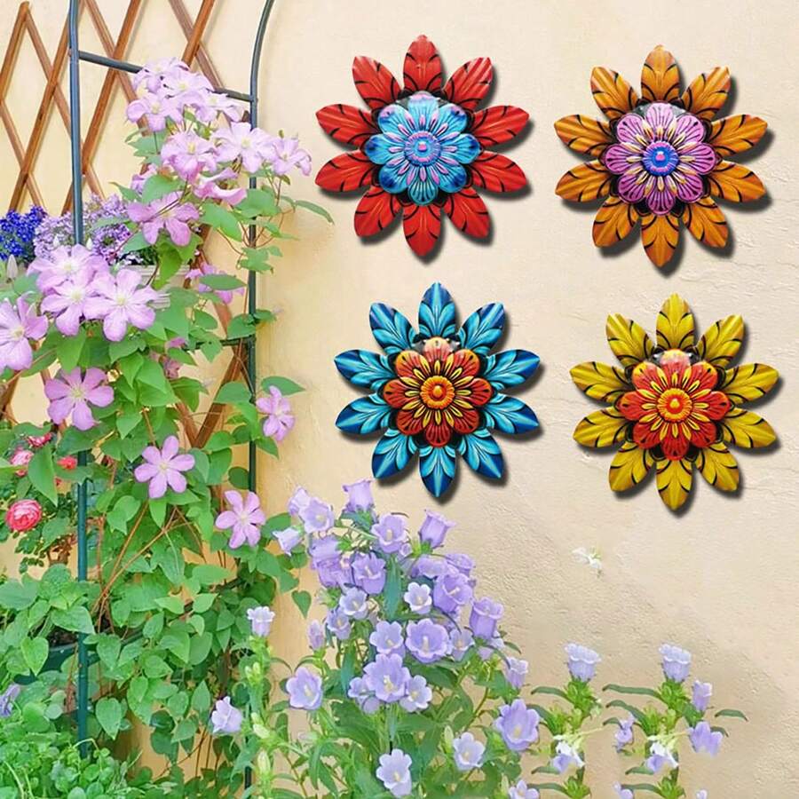 1pc Kim loại sắt hoa trang trí tường, Tùy chọn màu sắc, Quà tặng thủ công gia đình, Sắt hoa nghệ thuật treo tường trang trí, Thích hợp cho đồ trang trí tường, Trang trí nhà cửa, Trang trí phòng, Trang trí tường - Nhiều màu - Xem 1