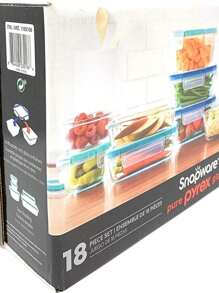 Contenedores Recipientes Toper De Vidrio 18 Pzas Snapware - Albaricoque - Ver 1