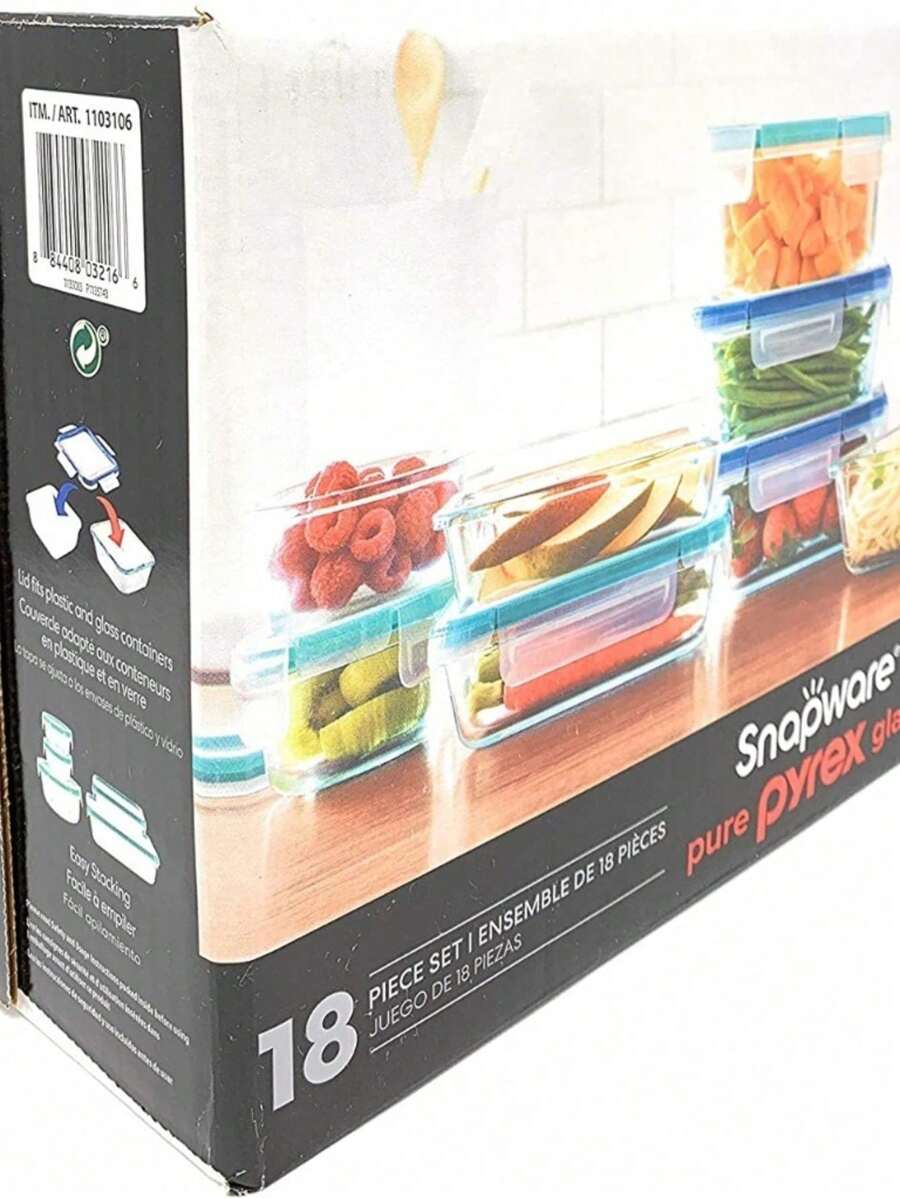 Contenedores Recipientes Toper De Vidrio 18 Pzas Snapware - Albaricoque - Ver 1