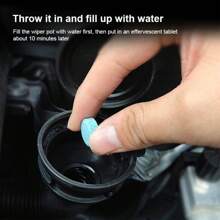 Auto-Scheibenwaschtabletten - Scheibenwaschflüssigkeitstabletten Glasreiniger-Konzentrat Auto-Scheibenwischerflüssigkeit Feste Brausetabletten Entfernen Autoglasflecken Klare Autosicht