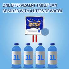 Auto-Scheibenwaschtabletten - Scheibenwaschflüssigkeitstabletten Glasreiniger-Konzentrat Auto-Scheibenwischerflüssigkeit Feste Brausetabletten Entfernen Autoglasflecken Klare Autosicht