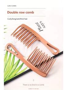 1pc/2pcs Wide Tooth Comb With Double Rows, Women's Curved Comb For Detangling Long Hair, Professional Stylist Comb For Hair Salon, Large Size For Volumizing & Styling,Hair Brush,Comb,Hair Tools,Hair Products And Accessories For Barber Salon Beauty Travel Essentials