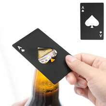 Creative Stainless Steel Spades A Poker Card Beer Bottle Opener, Personalized Metal Bar Tool For Home