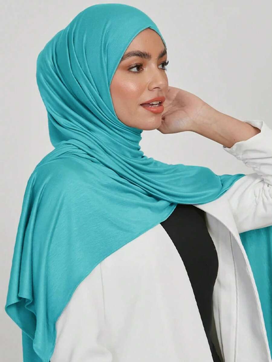 1PC Women's New Large Size Hijab Headscarf Long Scarf Solid Color Casual Soft