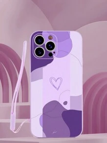 1 件紫色 TPU 心形图案防震手机壳和 1 件紫色 TPU 挂绳，兼容手机壳/配套手机壳/腕带手机壳/腕带支架手机壳/趣味手机壳/安卓手机壳/手机壳/手机壳/OPPO 手机壳/兼容 17 PRO MAX/ A14/ A54/ A52/ A31 4G/ A23/Redmi Note 8 Pro/Redmi Note 11 Pro 4G/Redmi Note 12 4G/OPPO A54 - 紫色 - 查看 3