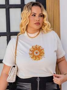 Plus Size T-Shirts - trắng - Xem 5