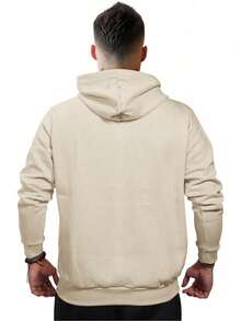 Men Hoodie & Sweatshirt Co-Ords - Beige - View 2