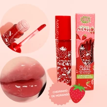 Gloss Morango Estilo Coreano Japonês com Cor Kpop Brilho Labial Gradient Lips Festa Junina
