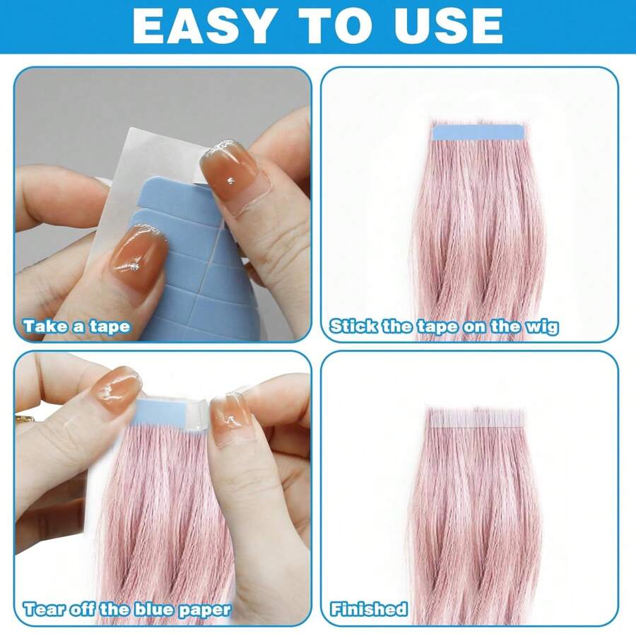 240Pcs Hair Extension Tape, Adhesive Replacement Tape For Hair Extensions, Double Sided Hair