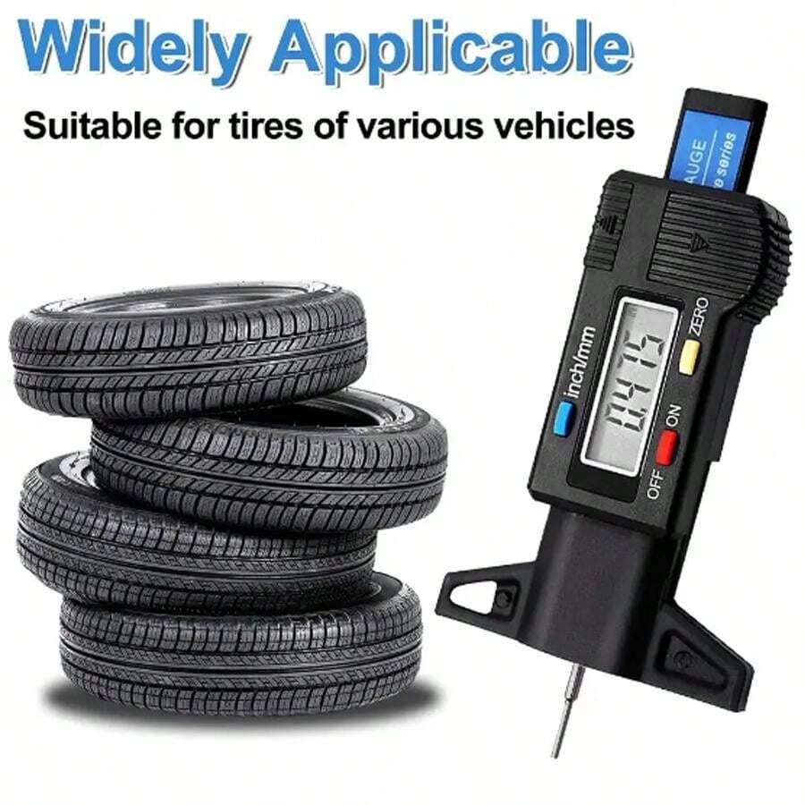 Digital Tire Tread Depth Gauge LCD Car Tyre Tread Depth Gauge 025mm