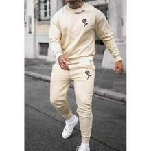 Men Hoodie & Sweatshirt Co-Ords - Màu be - Xem 1