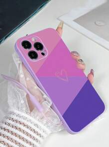 1个紫色TPU心形防摔手机壳和1条紫色TPU挂绳，兼容智能手机壳/配套手机壳/腕带手机壳/腕带支架手机壳/趣味手机壳/安卓手机壳/手机壳/手机壳/兼容手机壳/兼容 17 Pro Max/A14/A54/A52/A31 4G/A23/兼容Note 8 Pro/兼容Note 11 Pro 4G/兼容Note 12 4G/兼容A54，国际版，非国内版 - 紫色 - 查看 3