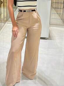 CALÇA PANTALONA COM CINTO_CALÇA ALFAIATARIA MODA FEMININA