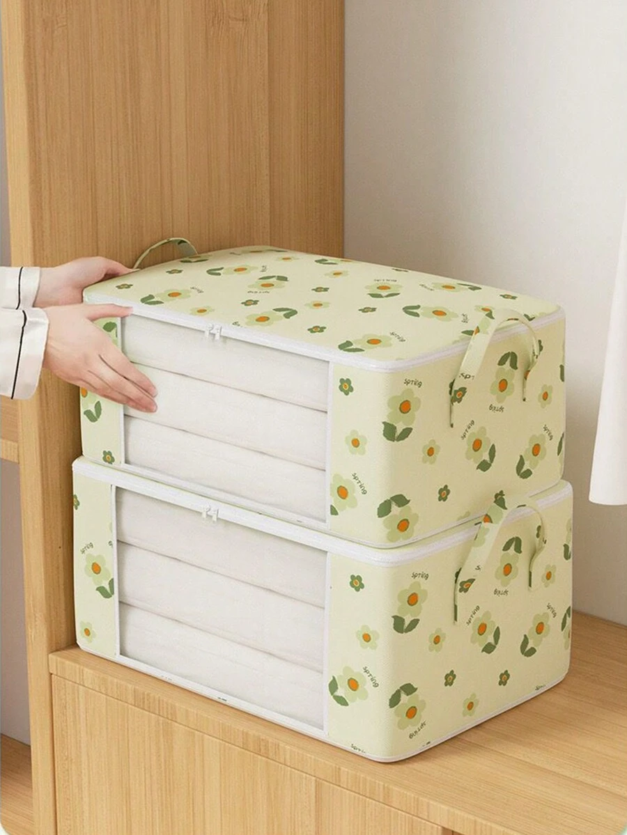 1入組被子收納袋，防水防潮，大容量可見，移動寵物袋，宿舍收納袋被子收納袋