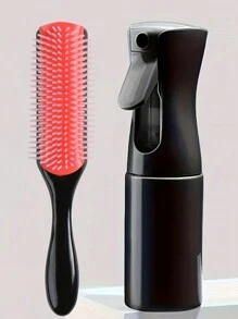 Bộ 2 lược chải tóc, bao gồm chai xịt 200ml, lược tạo độ phồng và định hình lọn tóc, lược tạo kiểu tóc xoăn, lược gỡ rối cho tóc xoăn. - Nhiều màu - Xem 2