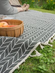 MeijiaMo 1 件多色印花装饰户外便携式可折叠速干野餐垫/地毯，适合旅行、聚会、派对、卧室、餐厅、酒店、节日 - 彩色 - 查看 11