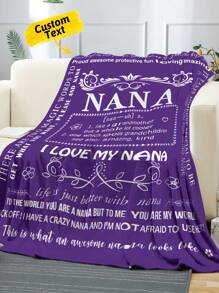 1 st. Aangepaste tekst flanellen deken voor NANA, aangepaste tekst flanellen deken, verjaardagscadeaus voor Nana, cadeau voor vrouwen, cadeau voor oma, flanellen deken, nationale grootoudersdag, gezellige zachte flanellen deken voor grootmoeder, 5 maten voor jou, zachte warme deken, dutjesdeken voor bank, kantoor, bed, kamperen, reizen, vakantiecadeau, nieuwjaarscadeau uniek, gepersonaliseerd voor Moederdag, voor jubilea, bank, bed, auto