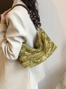 Bolso de hombro con forma de nube, bolso de diseño único con forma de panecillo, bolso de moda