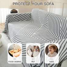 YSTYLE 沙发盖毯，沙发套 1/2/3/4 座，沙发盖毯，沙发盖毯 沙发套 沙发套 沙发毯 沙发盖毯 沙发套 沙发套 沙发盖板 - 深灰色 - 查看 3
