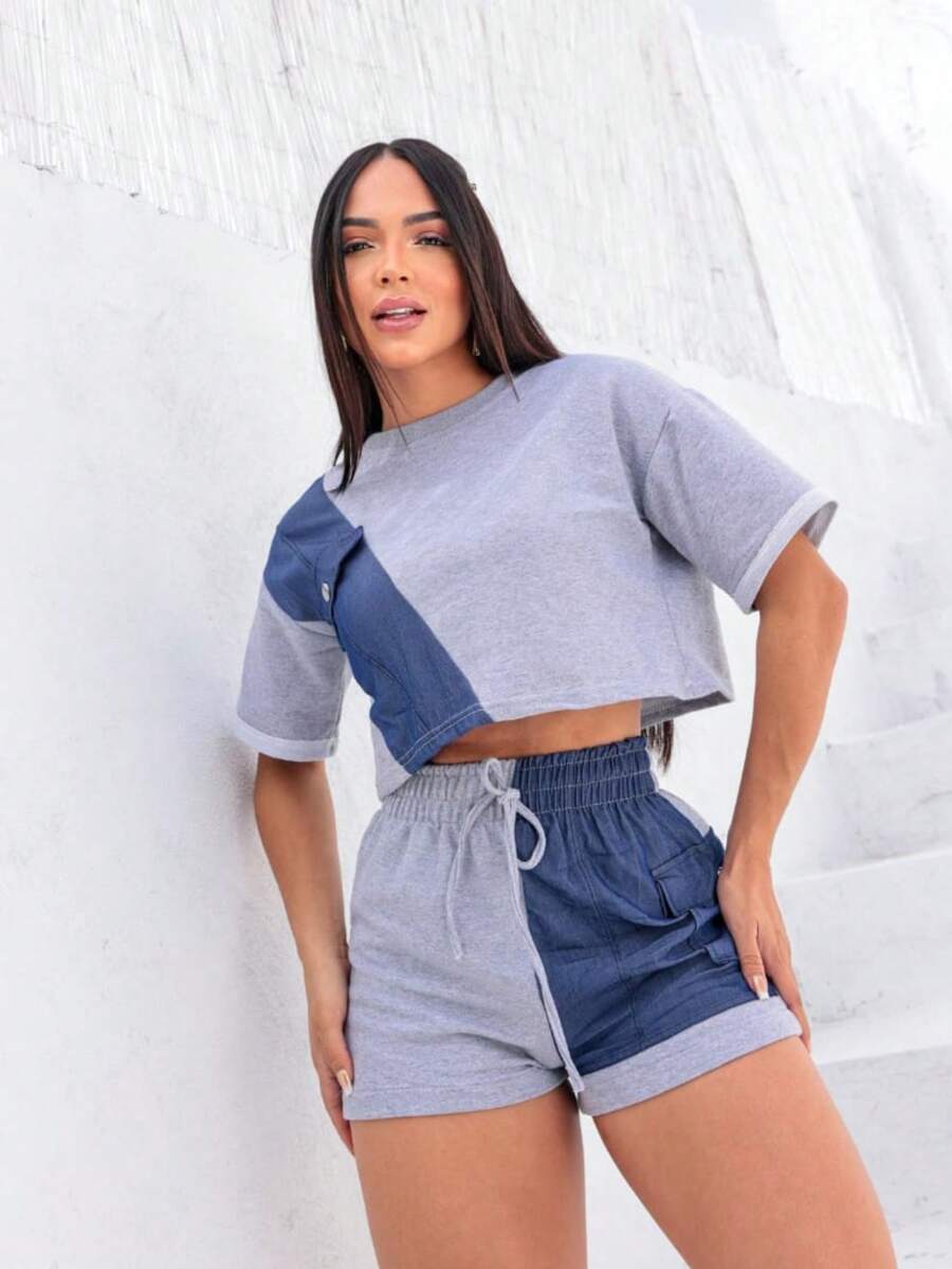 Women Two-Piece Outfits - Grey - View 1