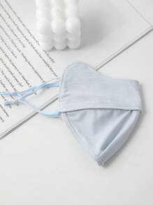 1pc Women's Reusable Solid Color Letter Breathable Sunscreen Face Mask, Adjustable Ear Loops, Suitable For Spring, Summer, Autumn