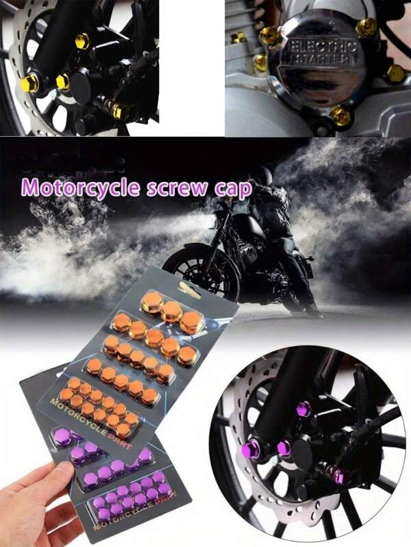 30 Stücke/Set Motorrad Schrauben-Set, verbesserte Version, Motorrad Dekorative Zubehör Kunststoffteile