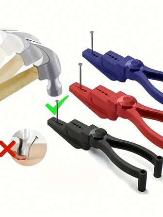 1/3 st spikklohammarskydd, spikfixeringsverktyg, spikindrivningstång för betongstålspik, handskydd