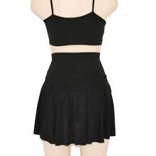 Lycra Mini Shorts With Skirt Pole Dance And Twerk Dance Odil - Noir - Voir 5