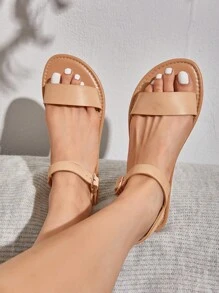 Sandalias planas de mujer - Albaricoque - Ver 1