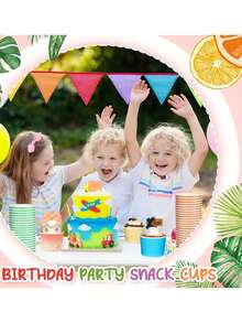 10pcs 4oz Ice Cream Cake Paper Cups, Dessert Bowls For Ice Cream, Porridge, Snacks, Hot And Cold Food, Easy To Carry, Party Supplies For Banquet, Restaurant, Hotel, Wedding, Birthday Party - Multicolor - View 5
