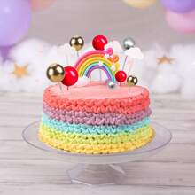 30 Piezas Toppers para Pastel de Bolas con Forma de Espuma en Color Azul Real para Decoración de Pasteles para Boda, Compromiso, Cumpleaños y Fiesta con Globos DIY