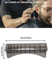 1 PC Rectangular Plastic 8/10 Grid Base Universal Design Guide Comb Storage Box, Electric Hair Clipper Limit Comb Hair Tools Supplies Storage Organizer Guide Comb Storage Case Container Box For Barbershop Use, Hairdressing Tools For Men And Women,Fashion Hair Salon Styling - Multicolor - View 5