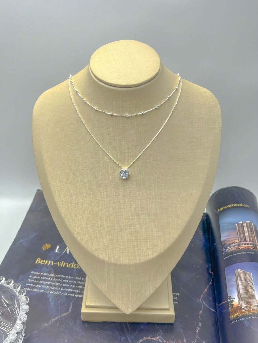 Women Necklace Sets - 銀色 - 查看 1