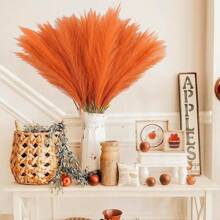 Cỏ Pampas giả, 1 chiếc cao 36''/90CM, hoa Pompas giả mềm mại, cành cỏ pompas nhân tạo lớn để làm đầy bình hoa, trang trí phòng cưới theo phong cách trang trại Boho, cỏ Pampas cao để làm bình hoa, trang trí mùa thu, mùa thu - Cà phê nâu - Xem 12