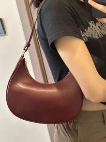 Nuevo bolso cruzado con hombro desmontable de moda sencillo con atmósfera de media luna brillante, casual, clásico y versátil para uso diario y viajes al trabajo