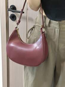 Nuevo bolso cruzado con hombro desmontable de moda sencillo con atmósfera de media luna brillante, casual, clásico y versátil para uso diario y viajes al trabajo