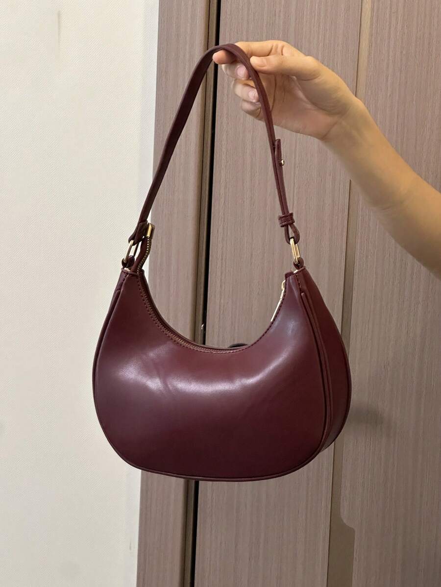 Nuevo bolso cruzado con hombro desmontable de moda sencillo con atmósfera de media luna brillante, casual, clásico y versátil para uso diario y viajes al trabajo