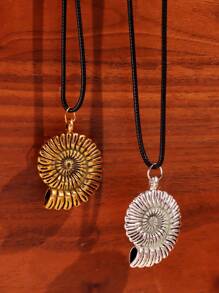 1pc New Dark Glowing Mermaid Conch Pendant Necklace Sound Sea Shell Necklace Witch Spiral Conch Costume Ladies Jewelry Gift