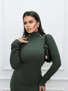 Women Dresses - xanh quân đội - Xem 1