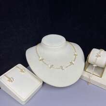 Bộ Trang Sức Handmade Thanh Lịch Quà Tặng Tốt Nghiệp Dành Cho Giáo Viên - Bộ Màu Vàng Trang Trí Họa Tiết Con Bướm Và Hình Con Vật Mạ Đồng, Đá Cubic Zirconia Chất Lượng AAA, Tinh Tế, Ngọt Ngào, Xinh Xắn Và Sang Trọng. Hoàn hảo cho phụ nữ trẻ và phụ nữ để kết hợp với trang phục trang trọng. Bộ sản phẩm bao gồm dây chuyền, bông tai và vòng tay. - Bộ đồ bướm - Xem 13