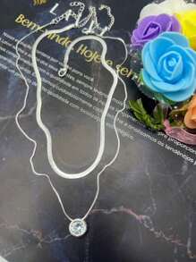 Women Necklace Sets - Bạc - Xem 4