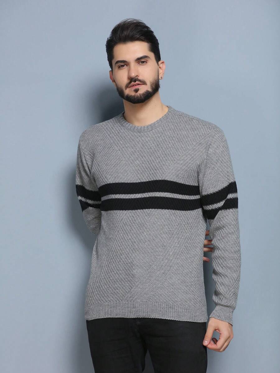 Men Sweaters - Xám - Xem 1