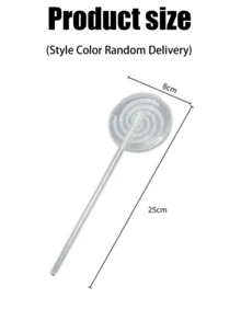 1 Đồ chơi que phát sáng hình kẹo mút có thể xoay được với thiết kế cối xay gió, lắc để kích hoạt, đi kèm với đĩa kẹo và 4 que phát sáng màu ngẫu nhiên - Món quà hoàn hảo cho bạn bè! - Nhiều màu - Xem 10