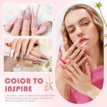 CHOSEOS 6-Color Acrylic Crystal Powder Kit, Perfect Choice For Salon-Level Manicure At Home, Ideal For Beginners And Professionals