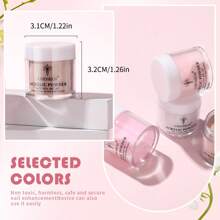 CHOSEOS 6-Color Acrylic Crystal Powder Kit, Perfect Choice For Salon-Level Manicure At Home, Ideal For Beginners And Professionals