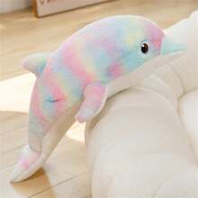 Large Cute Colorful Plush Dolphin Doll, Soft Cartoon Shaped Pillow, Holiday Birthday Party Decor, Children's Gift, Suitable For Christmas, Valentine's Day, Both Men And Women - Multicolor - View 17