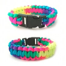 12pcs Paracord Cord 550 Paracord Ropes With Carabiner, 10 Feet Tent Rope Parachute Cord Outdoor Survival Rope Making Lanyards Keychain Carabiner Dog Collar Survival Camping Climbing(12 Colors ) - Multicolor - View 8