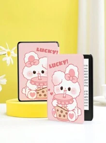 Cute Bunny & Bubble Tea Patterned Kindle Ebook Protective Case, Lightweight And Fit Perfectly To Protect Your Reading Device, Compatible With Kindle Models, Supports Sleep/Wake Function - Multicolor - View 13